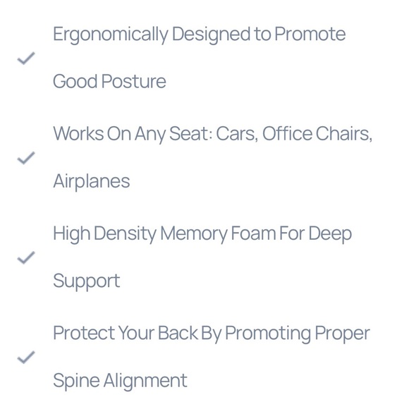 SOLD~ SUTERA Low Back Pillow - Proper Posture Lumbar Support NWT - Picture 4 of 4